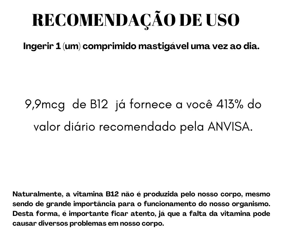 VITAMINA B12 MASTICABLE